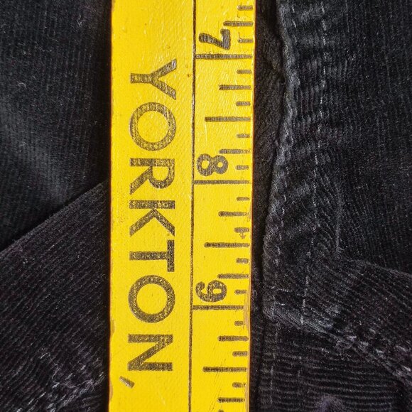 Buffalo Iron corduroy pants women's size 8X32 black mid-rise slim fit - Picture 10 of 11